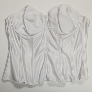 Dominique White Satin Bustier